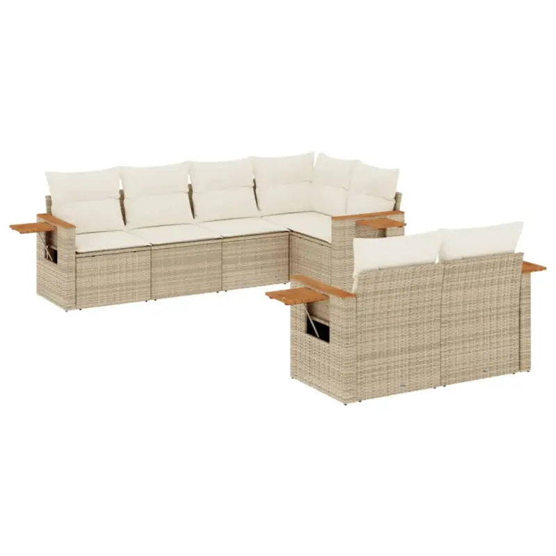 Beige tuinset met gepoedercoat staal en comfortabele afmetingen zitting - Tuinsets