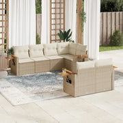 Beige tuinset met gepoedercoat staal en comfortabele afmetingen zitting - Tuinsets