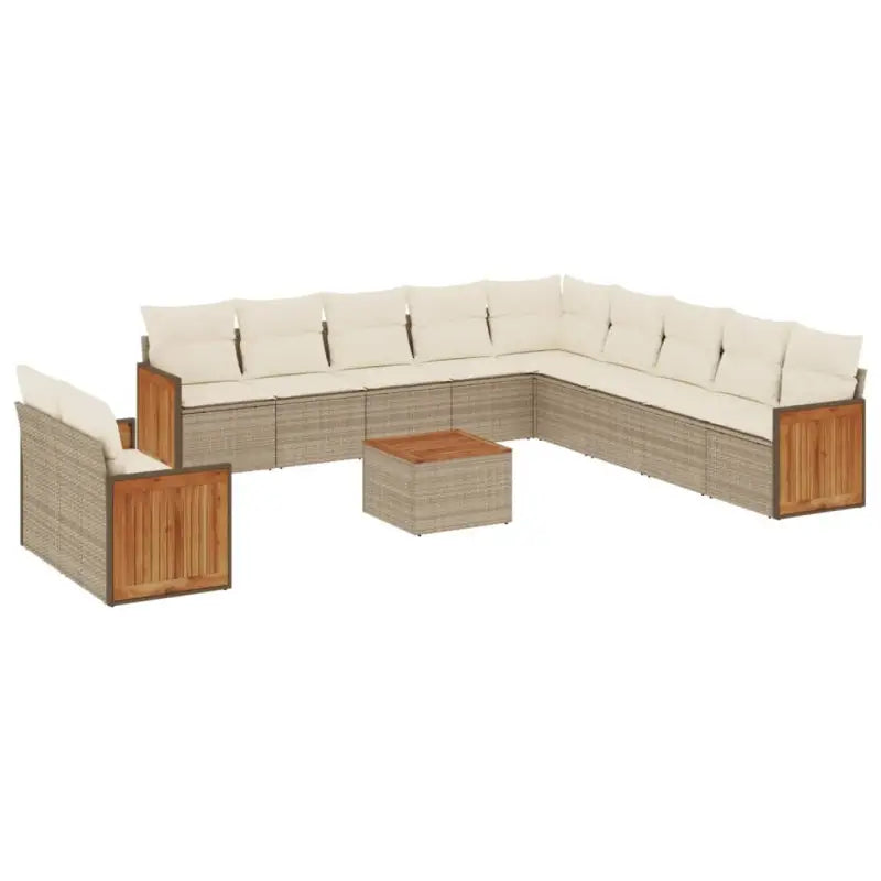 Beige tuinset met gepoedercoat staal en comfortabele zitelementen - Tuinsets