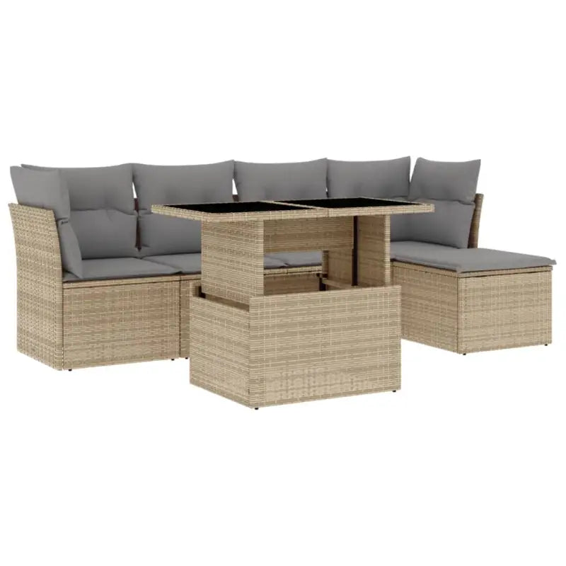 Beige tuinset met gepoedercoat staal en ruime afmetingen - Tuinsets
