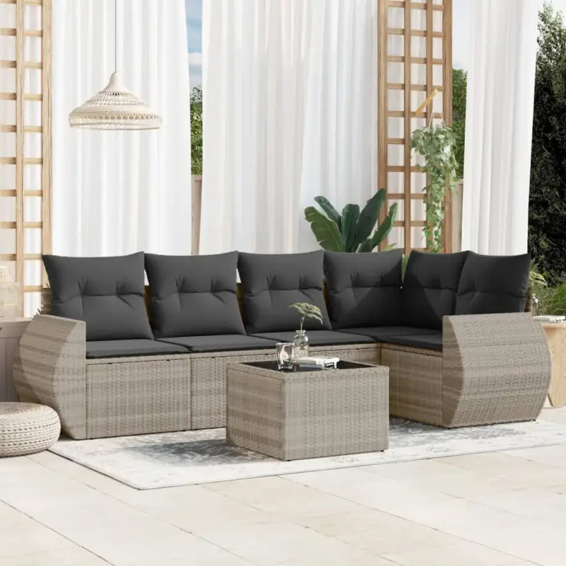 Beige tuinset met gepoedercoat staal en waterdichte tas voor buitengebruik - Lichtgrijs / Met tafel - Tuinsets