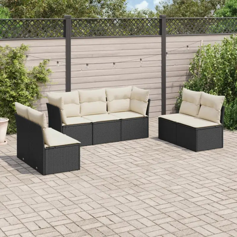 Beige Tuinset met Waterdichte Tas en Gepoedercoat Staal voor Buitenplezier - Zwart en crème / Zonder tafel - Tuinsets