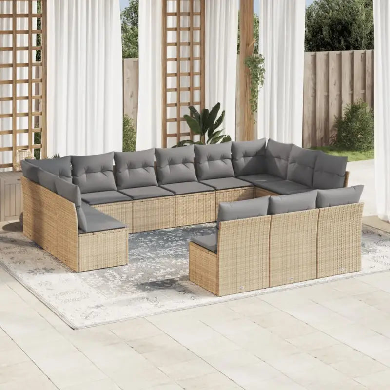 Beige tuinset met waterdichte tas en gepoedercoat staal voor buitengebruik - Beige en grijs / Zonder tafel - Tuinsets
