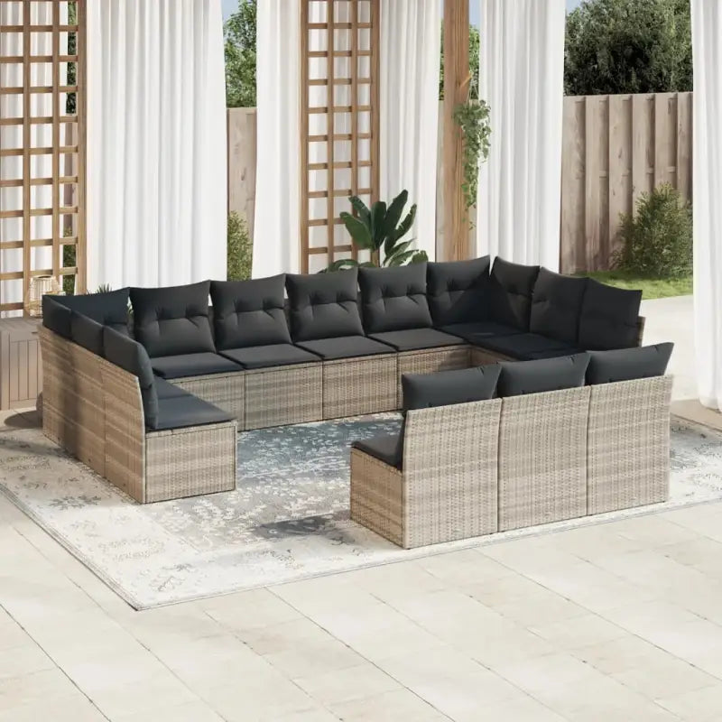 Beige tuinset met waterdichte tas en gepoedercoat staal voor buitengebruik - Lichtgrijs / Zonder tafel - Tuinsets