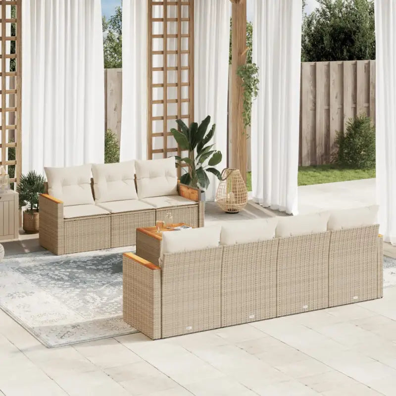 Beige tuinset met waterdichte tas en gepoedercoat staal voor buiten - beige en crèmekleurig - Tuinsets