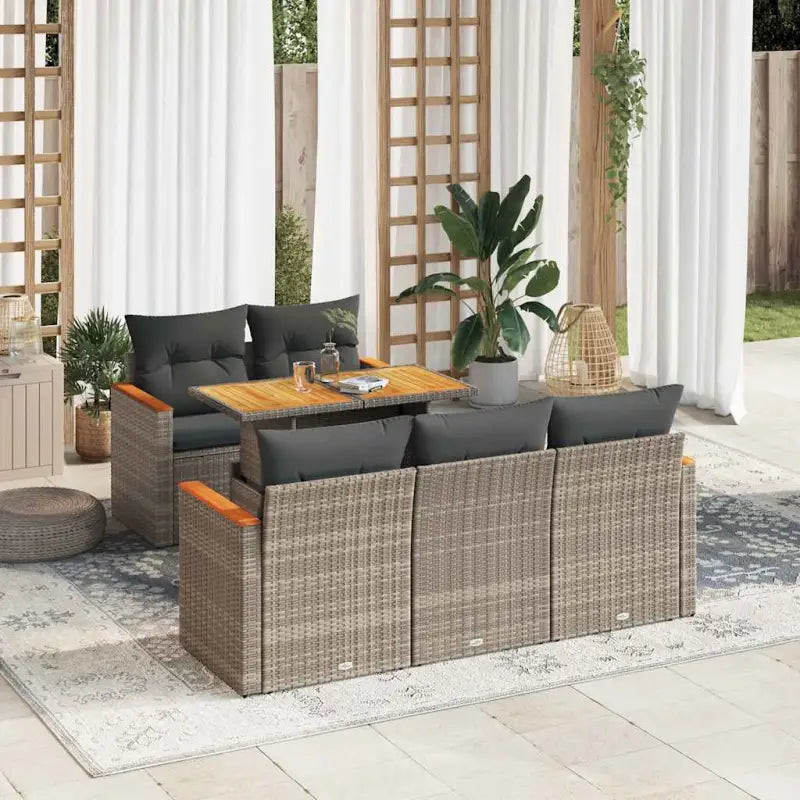 Beige tuinset met waterdichte tas en opbergfunctie voor buitenplezier - Grijs - Tuinsets
