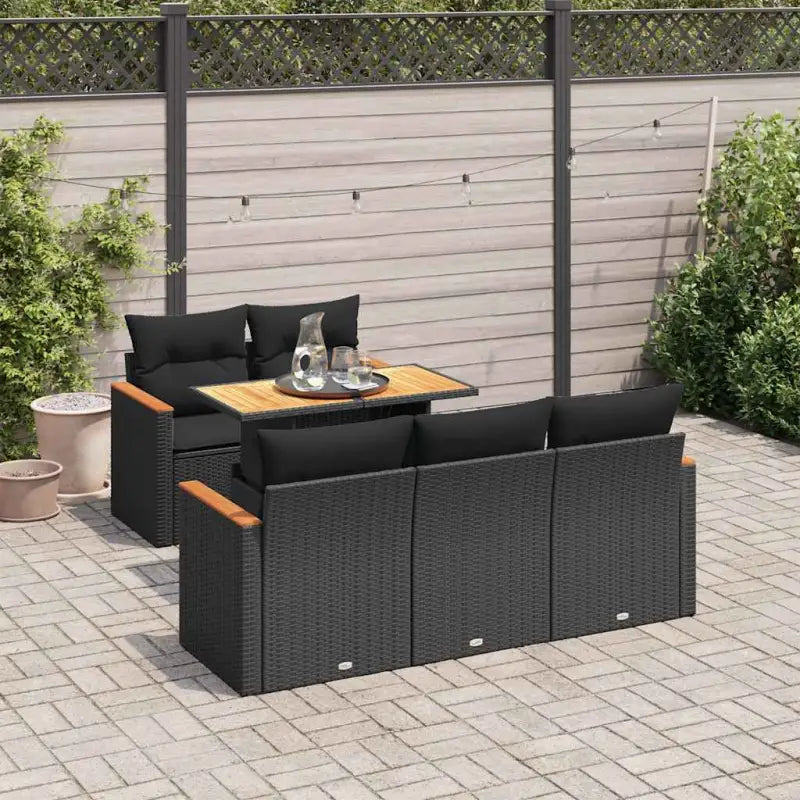 Beige tuinset met waterdichte tas en opbergfunctie voor buitenplezier - Zwart - Tuinsets