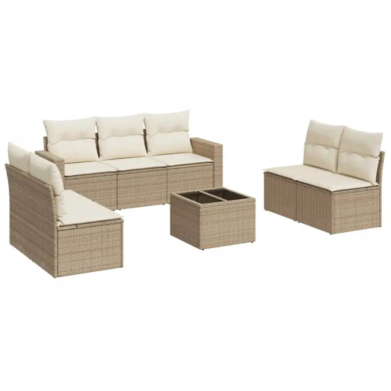 Beige tuinset van gepoedercoat staal met comfortabele afmetingen - Tuinsets