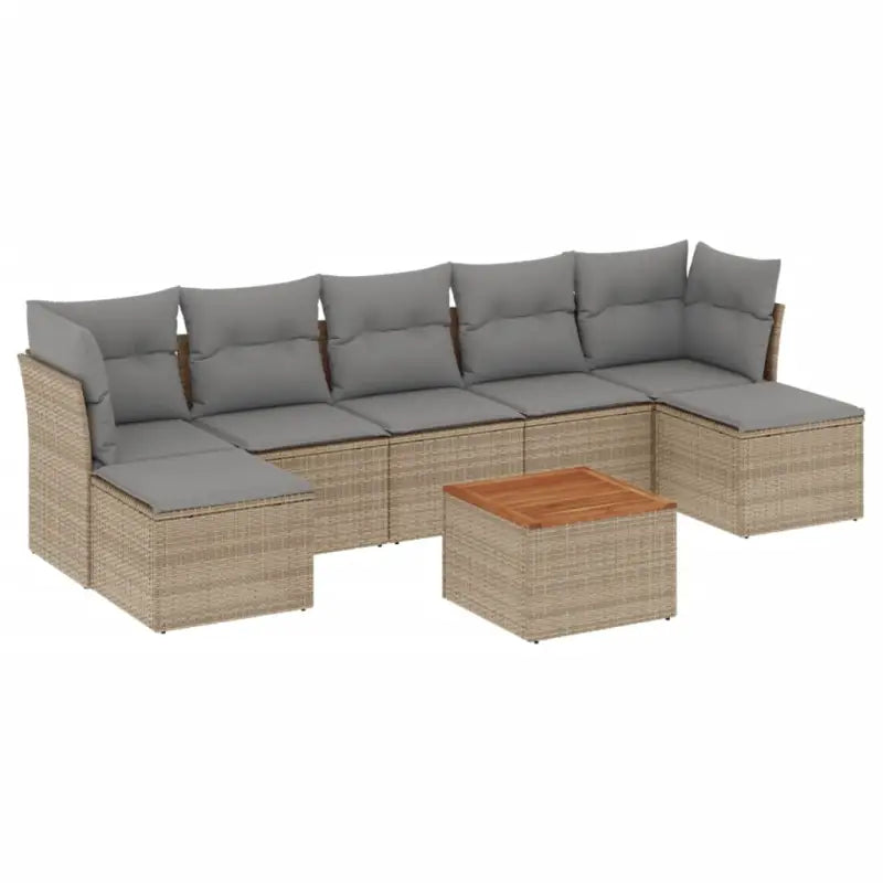 Beige tuinset van gepoedercoat staal met ruime afmetingen - Tuinsets