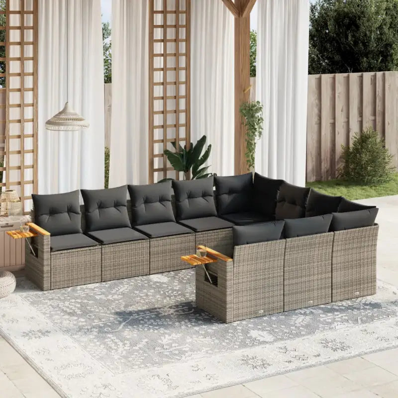 Beige tuinstoelset met gepoedercoat staal en waterdichte tas - Grijs / Zonder tafel - Tuinsets