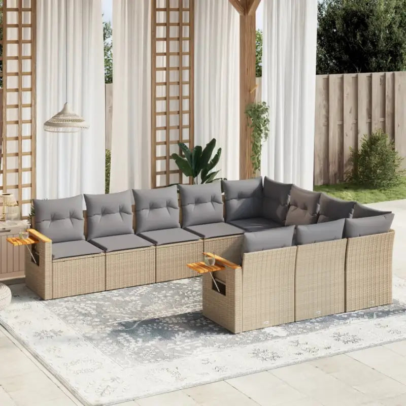 Beige tuinstoelset met gepoedercoat staal en waterdichte tas - Beige en grijs / Zonder tafel - Tuinsets