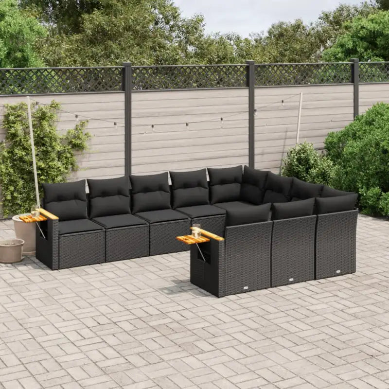 Beige tuinstoelset met gepoedercoat staal en waterdichte tas - Zwart / Zonder tafel - Tuinsets