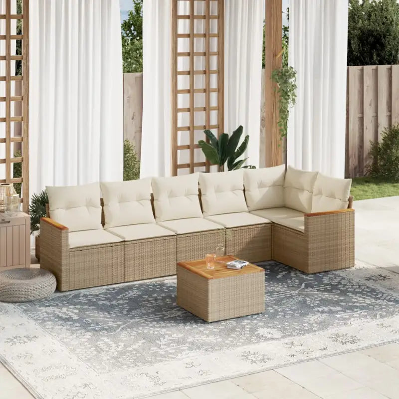 Beige tuinstoelset van gepoedercoat staal met comfortabele afmetingen - Tuinsets