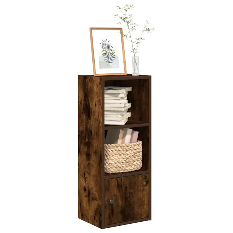 Beukenboekenkast van bewerkt hout voor stijl en functionaliteit - Gerookt eiken / 1 / 77 cm - Boekenkasten