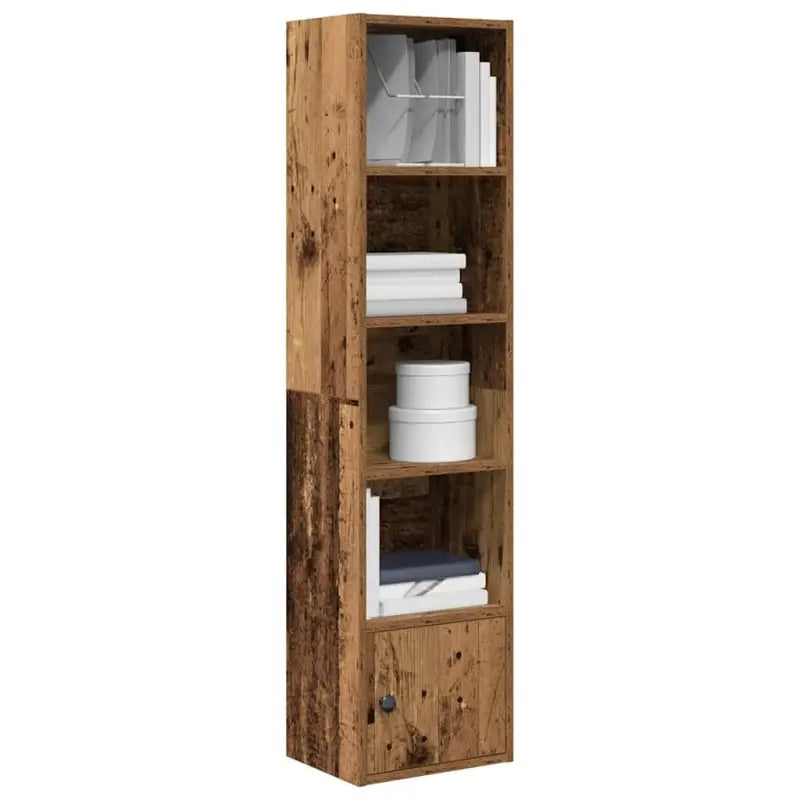 Beukenboekenkast van bewerkt hout voor stijl en functionaliteit - Oud hout / 1 / 127 cm - Boekenkasten