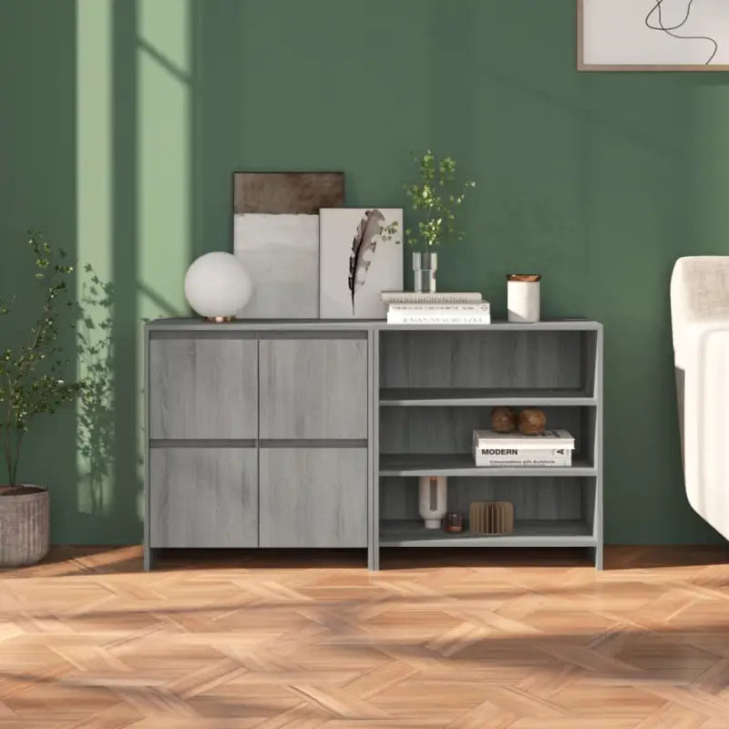 Bewerk hout dressoirs en buffetkasten met ruime afmetingen - Grijs sonoma / 2 - Dressoirs & buffetkasten