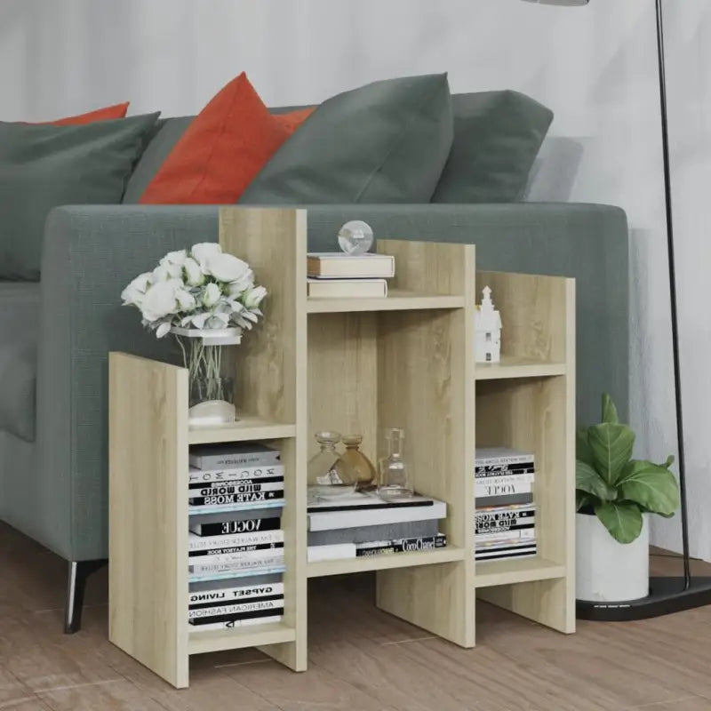 Bewerk hout zijkast voor speels en praktisch opbergen naast de bank - Sonoma eiken / 1 - Dressoirs & buffetkasten