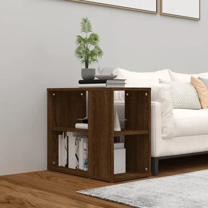 Bewerk hout zijkast voor woonkamer met praktische opbergruimte - bruin eikenkleur / 1 - Dressoirs & buffetkasten