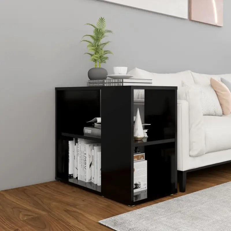 Bewerk hout zijkast voor woonkamer met praktische opbergruimte - Zwart / 1 - Dressoirs & buffetkasten