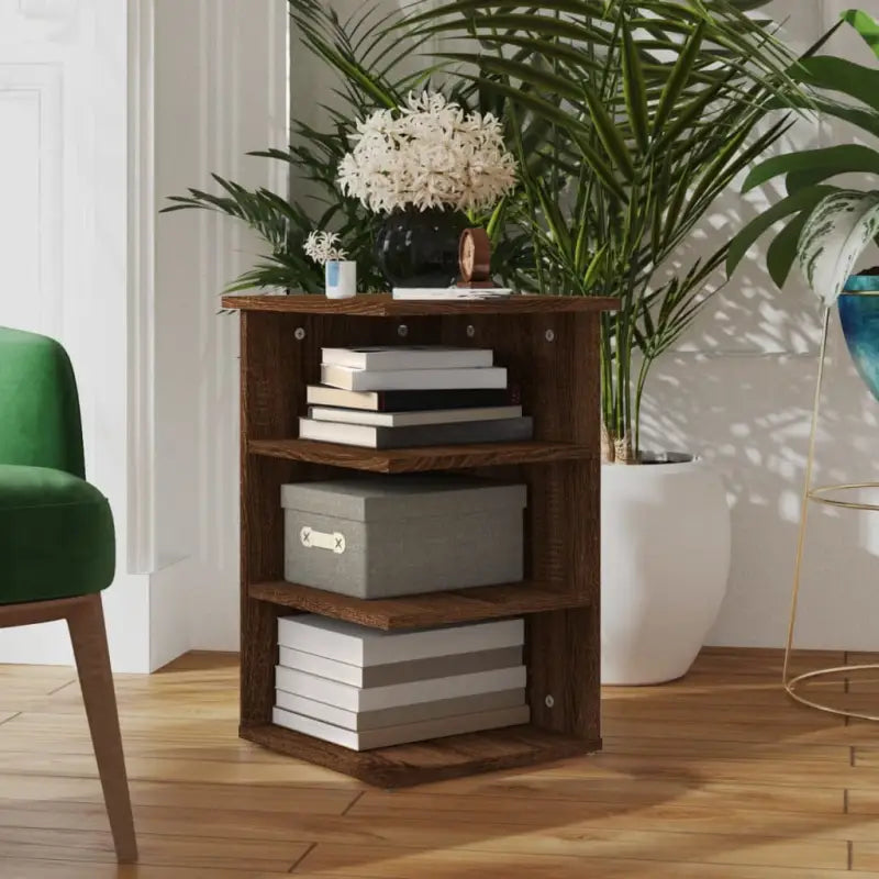 Bewerk hout zijkast voor woonkamer praktische opbergruimte - bruin eikenkleur / 1 - Dressoirs & buffetkasten