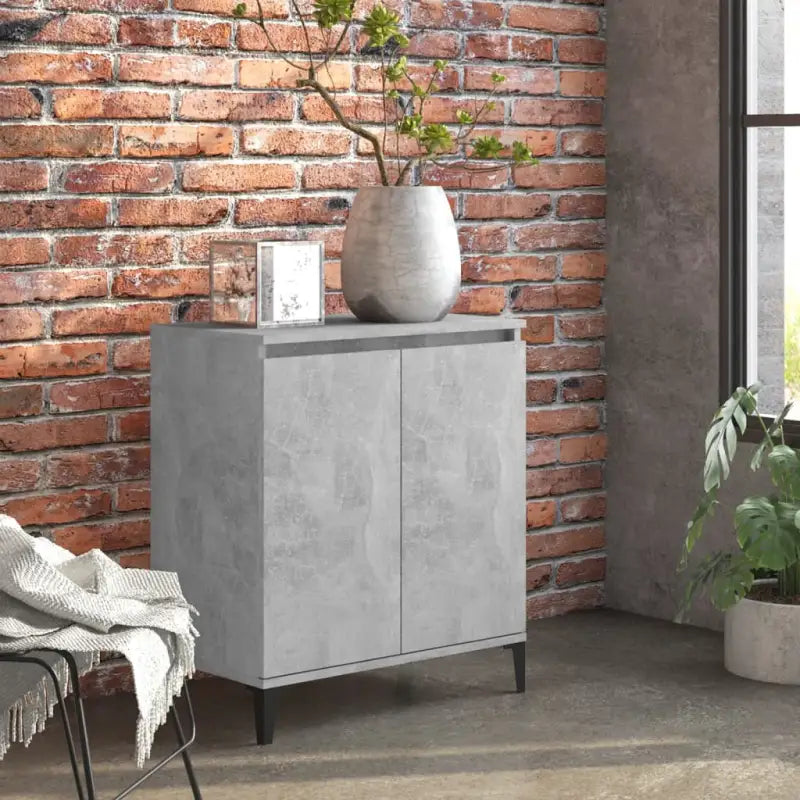 Bewerkt hout grijs Sonoma dressoir met minimalistische charme - Betongrijs / 1 - Dressoirs & buffetkasten