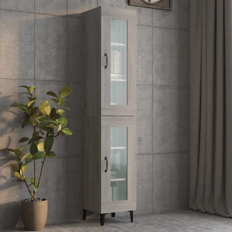 Bewerkt hout Grijs Sonoma dressoir voor muurruimte en decoratie - Dressoirs & buffetkasten