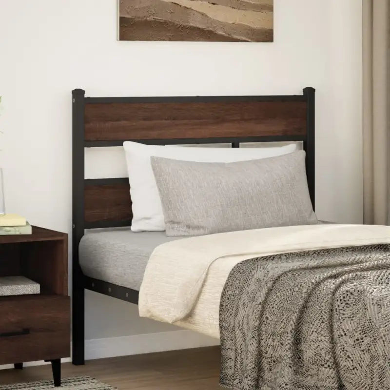 Bewerkt hout hoofdborden en voetborden voor een stijlvolle slaapkamer - bruin eikenkleur / 100 cm / 1 - Hoofdborden