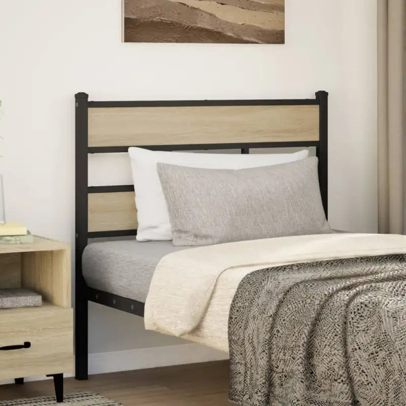 Bewerkt hout hoofdborden en voetborden voor een stijlvolle slaapkamer - Sonoma eiken / 75 cm / 1 - Hoofdborden