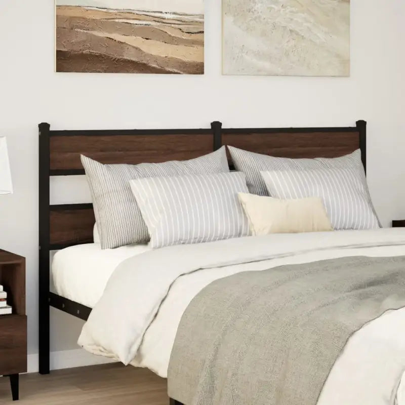 Bewerkt hout hoofdborden en voetborden voor een stijlvolle slaapkamer - bruin eikenkleur / 160 cm / 1 - Hoofdborden