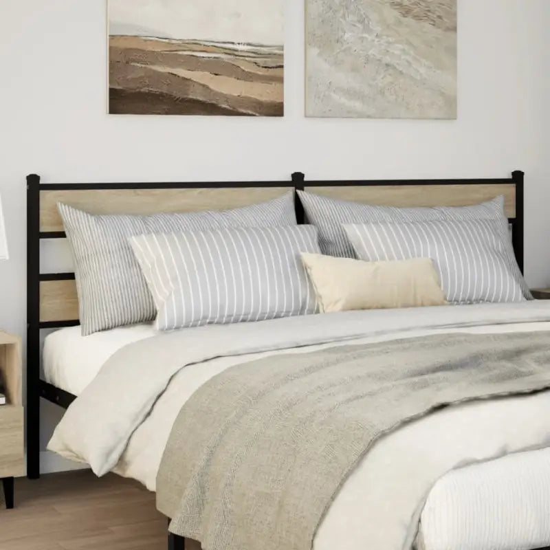 Bewerkt hout hoofdborden en voetborden voor een stijlvolle slaapkamer - Sonoma eiken / 200 cm / 1 - Hoofdborden