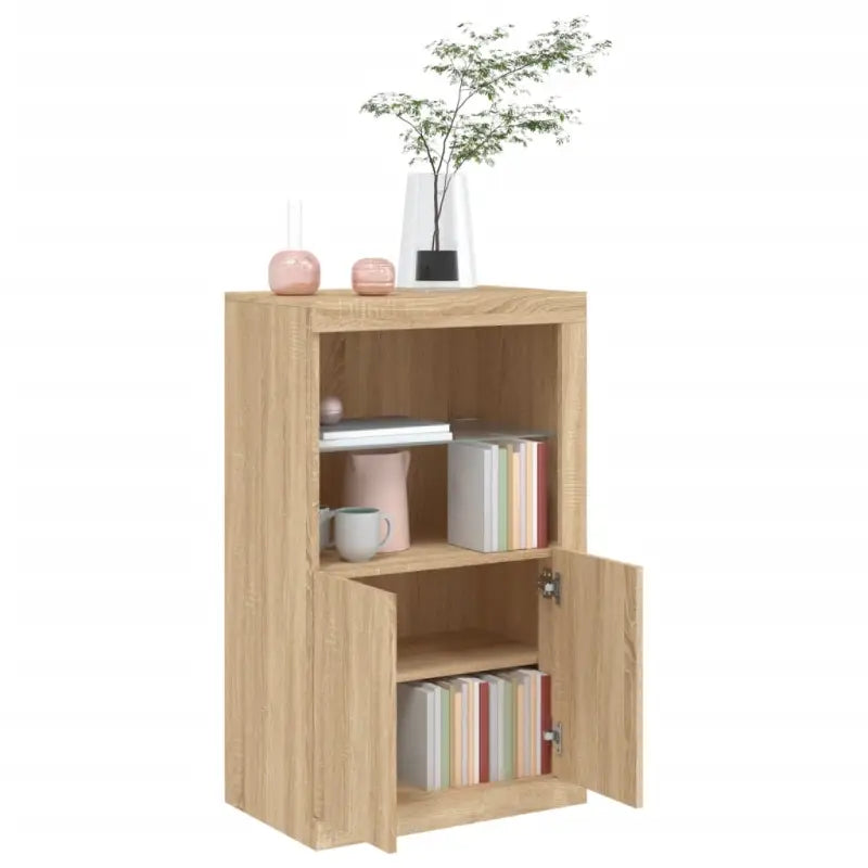 Bijzetkast met RGB LED-verlichting van bewerkt hout - Opbergkasten & lockerkasten