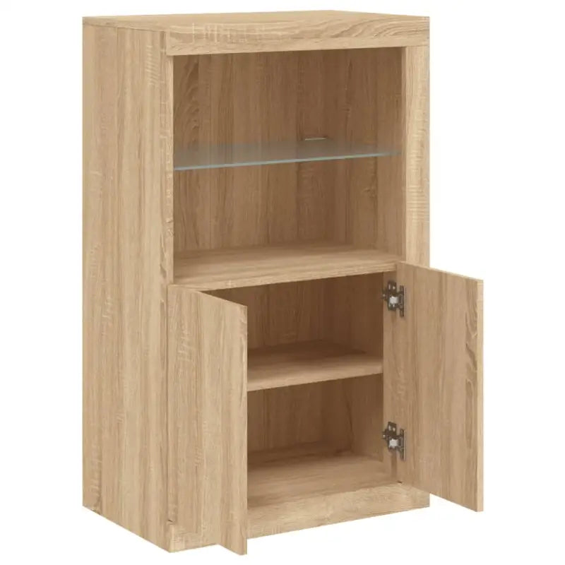 Bijzetkast met RGB LED-verlichting van bewerkt hout - Opbergkasten & lockerkasten