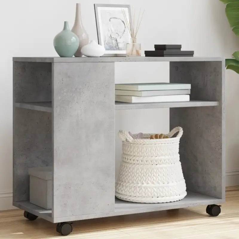 Bijzettafel van bewerkt hout met trendy en duurzaam ontwerp - Betongrijs / 1 - Bijzettafels