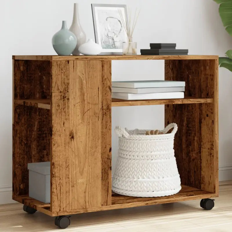 Bijzettafel van bewerkt hout met trendy en duurzaam ontwerp - Oud hout / 1 - Bijzettafels