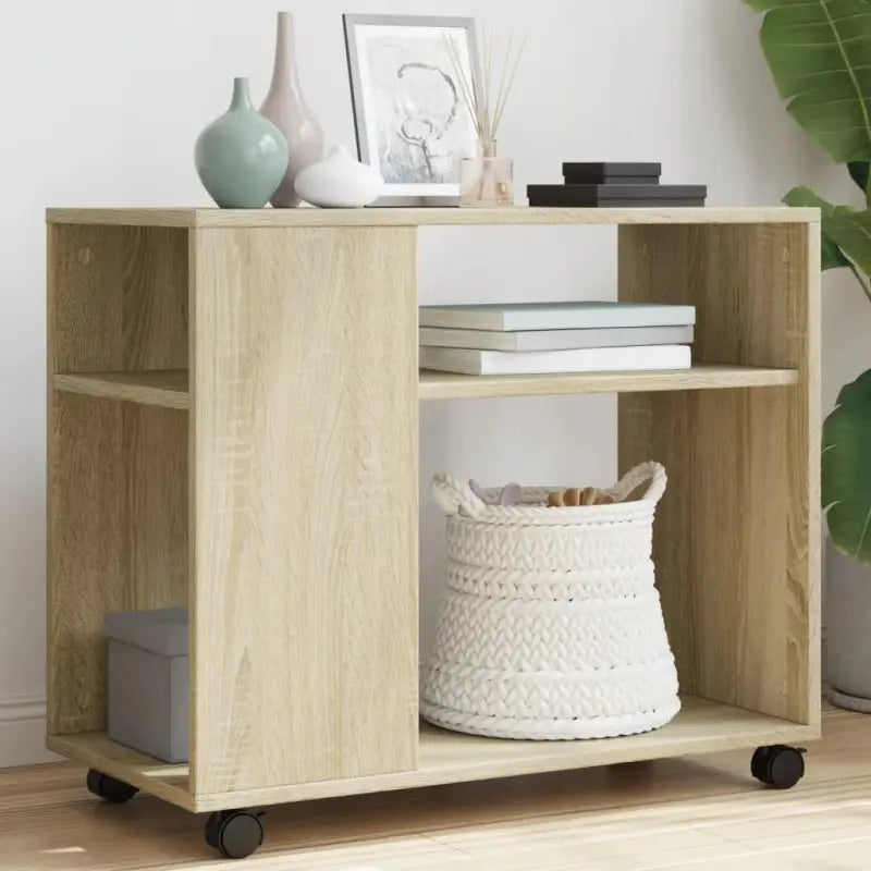 Bijzettafel van bewerkt hout met trendy en duurzaam ontwerp - Sonoma eiken / 1 - Bijzettafels