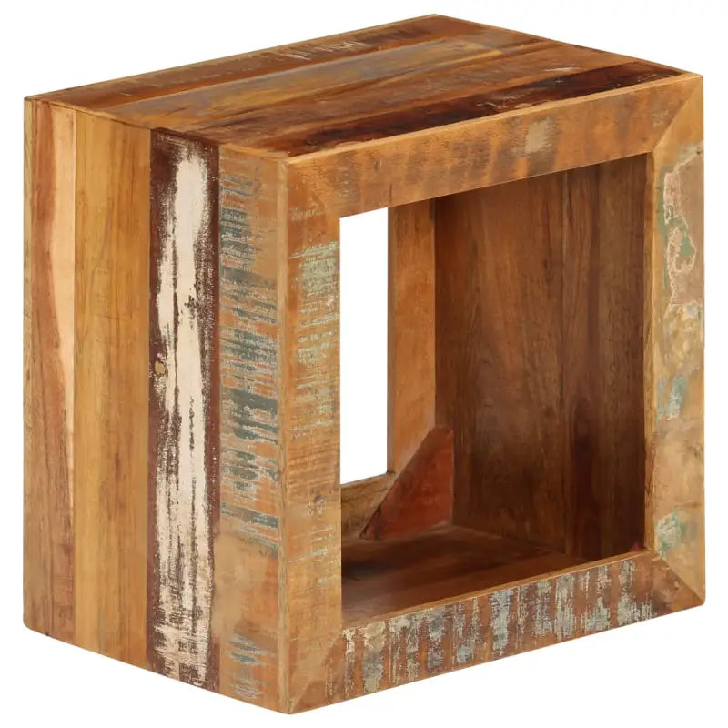 Bijzettafel van massief gerecycled hout in antieke stijl - Bijzettafels