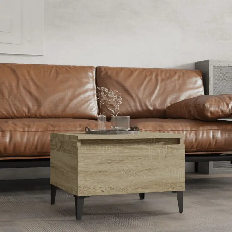 Bijzettafels met bewerkt hout voor een industriële woonkamerstijl - Sonoma eiken / 1 - Bijzettafels