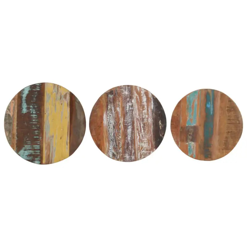 Bijzettafels van massief gerecycled hout met industriële charme - Bijzettafels