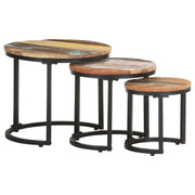 Bijzettafels van massief gerecycled hout met industriële charme - Bijzettafels