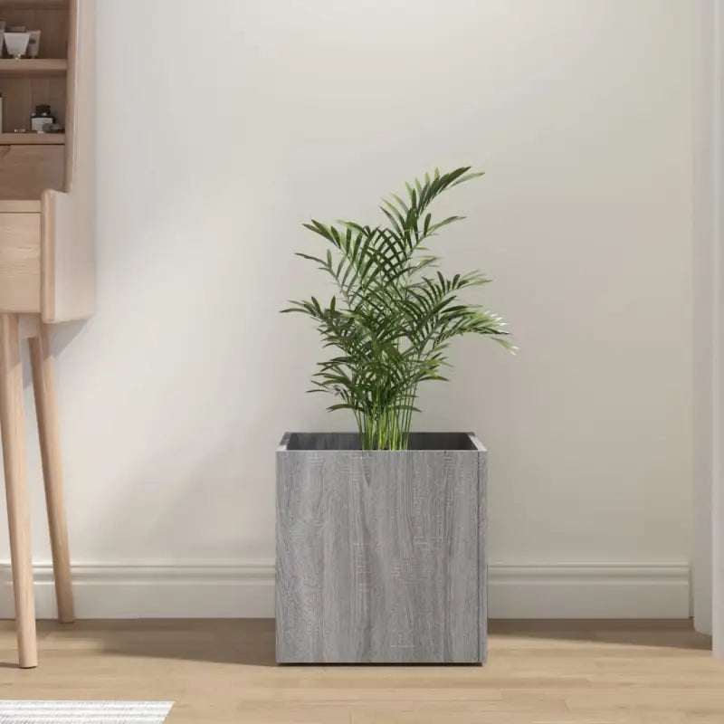 Bloeipot Grijs Sonoma Eiken van bewerkt hout voor planten en bloemen - Bloempotten & plantenbakken