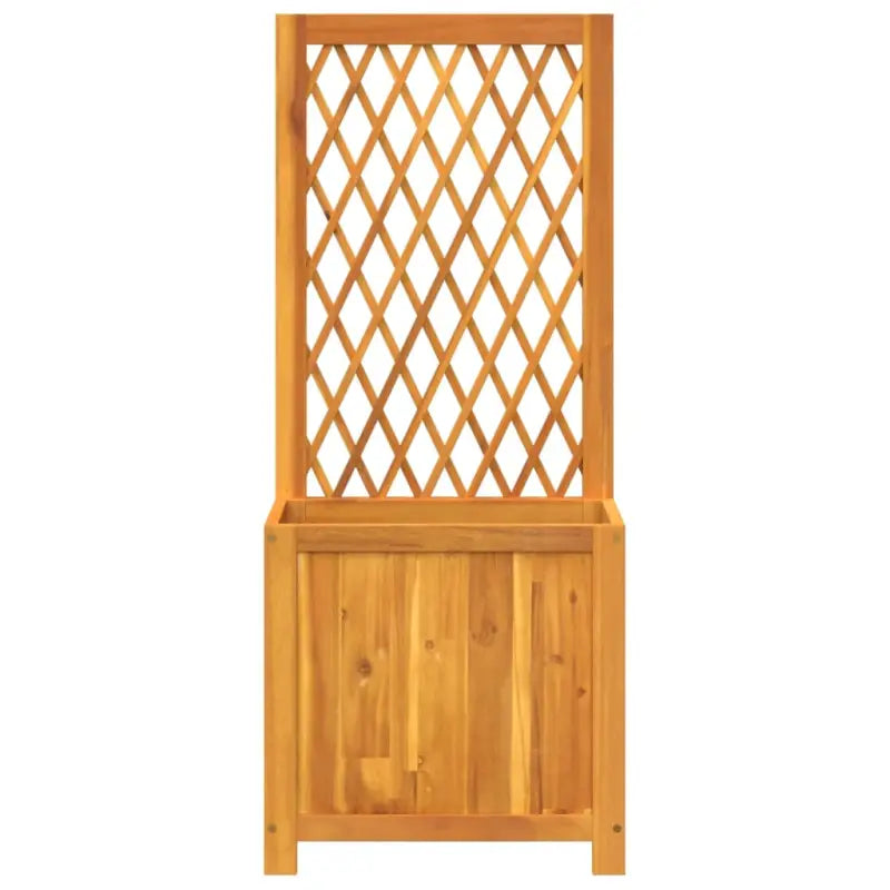 Bloempot met latwerk voor klimplanten van massief acaciahout - 55 x 29.5 x 132 cm / 1 - Bloempotten & plantenbakken