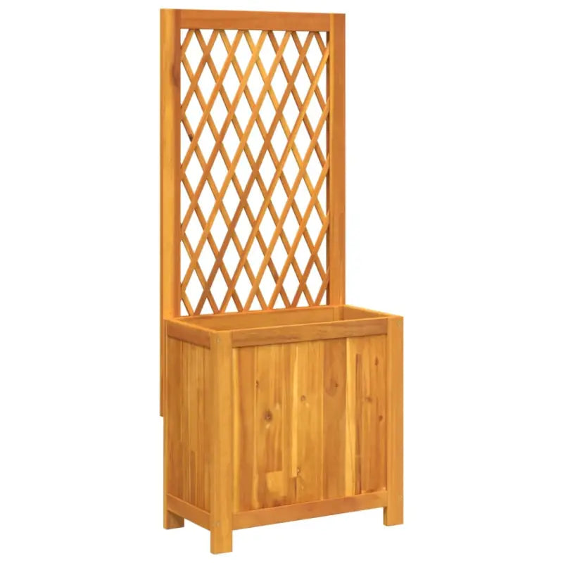 Bloempot met latwerk voor klimplanten van massief acaciahout - 55 x 29.5 x 132 cm / 1 - Bloempotten & plantenbakken