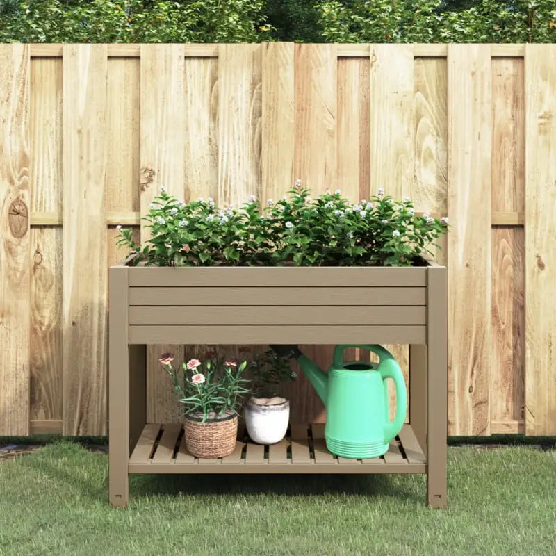 Bloempotten en plantenbakken met imitatiehout structuur voor je terras - Lichtbruin / 1 - Bloempotten & plantenbakken