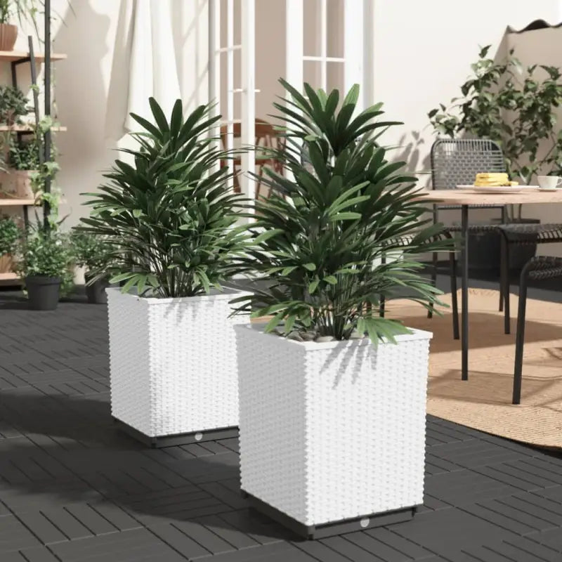 Bloempotten en plantenbakken voor tuin balkon en terras - Wit / 2 - Bloempotten & plantenbakken