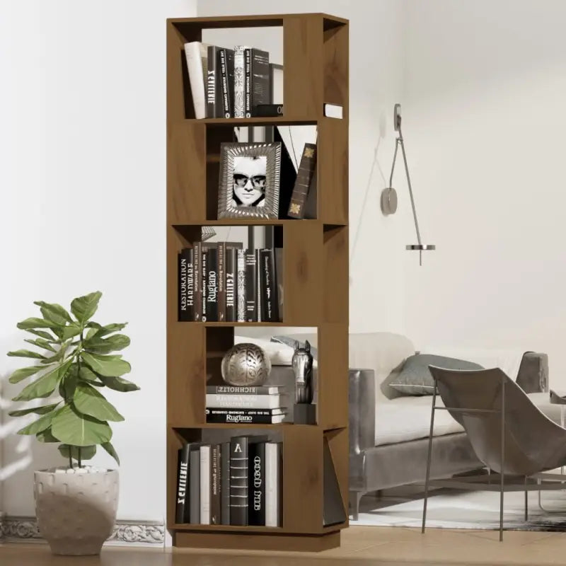 Boekenkast biedt veelzijdigheid in massief grenenhout voor je interieur - Honingbruin / 1 - Boekenkasten