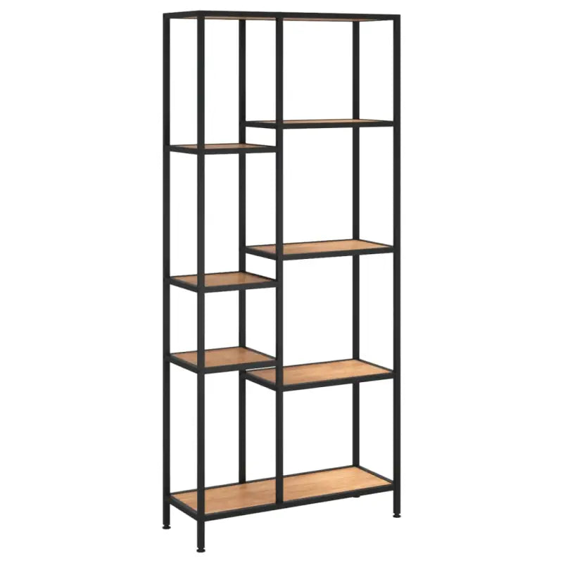 Boekenkast in bewerkt hout voor extra opbergruimte in kleine ruimtes - Lichtbruin / 1 / 180 cm - Boekenkasten