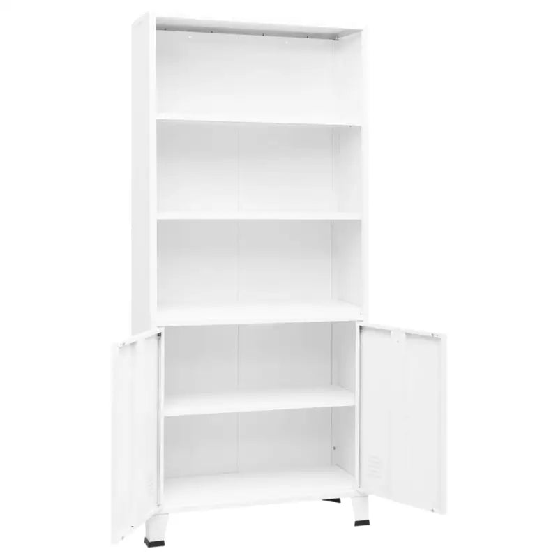 Boekenkast in Industriële Stijl voor Opbergruimte en Decoratie - Wit / 1 - Boekenkasten