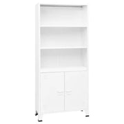 Boekenkast in Industriële Stijl voor Opbergruimte en Decoratie - Wit / 1 - Boekenkasten