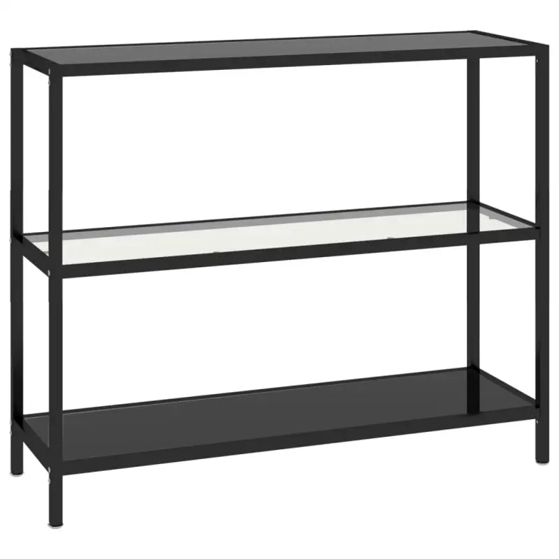 Boekenkast met gehard glas en stevig gepoedercoat ijzer - Zwart / 1 - Boekenkasten