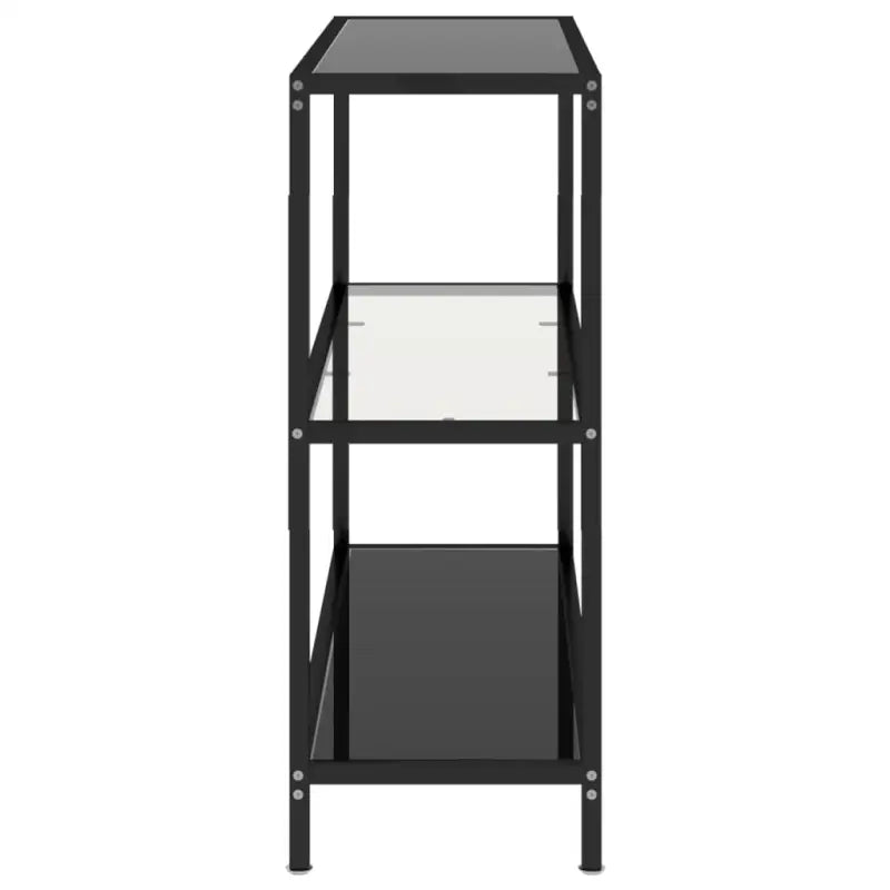 Boekenkast met gehard glas en stevig gepoedercoat ijzer - Zwart / 1 - Boekenkasten